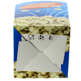 Papieren Popcorn doosje groot maat 150gr 8,7x13x20,3cm (25 stuks)