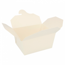 Papieren take-out Container "American" wit 11,3x9x6,4cm 780ml (50 stuks) 