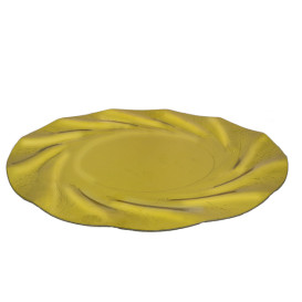 Papieren bord Rond vormig goud "Acuario" 35cm (100 stuks)