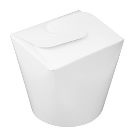 Papieren take-out Container wit 800ml (50 stuks) 