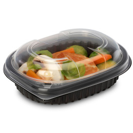 Plastic PP Container Rechthoekige vorm 250ml 14,2x11,1x3,1cm (80 stuks) 