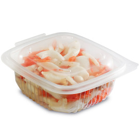 Plastic Container Microwave PP transparant 250ml 12,3x11,4cm (50 stuks) 