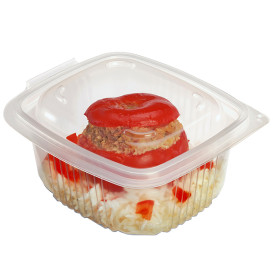 Plastic Container Microwave PP transparant 500ml 14,2x12,3cm (50 stuks) 