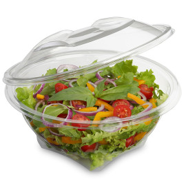 Plastic saladekom APET Rond vormig transparant 750ml Ø17,5cm (50 stuks)