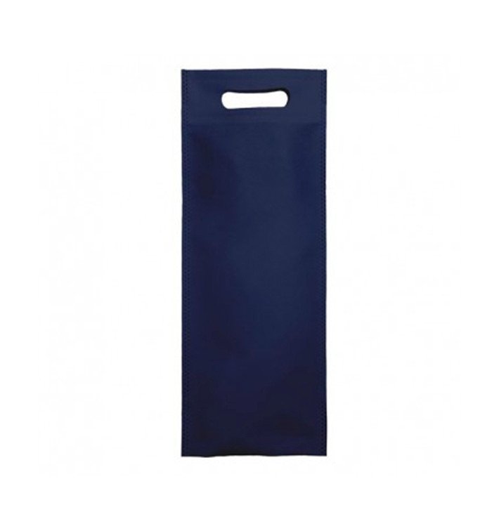 Niet geweven tas met gestanste handgrepen hemels blauw 17+10x40cm (25 stuks)