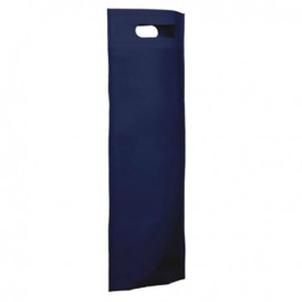 Niet geweven tas met gestanste handgrepen hemels blauw 17+10x40cm (25 stuks)