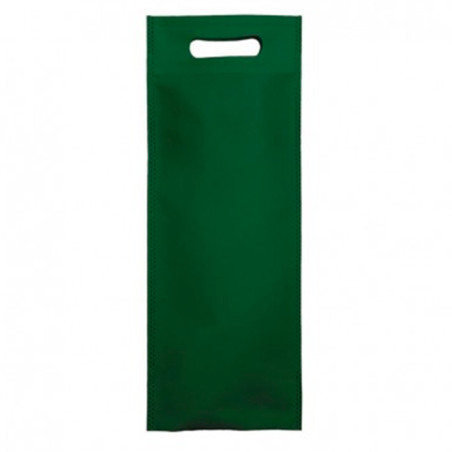 Niet geweven tas met gestanste handgrepen groen 17+10x40cm (200 stuks)