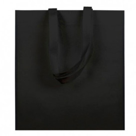 Niet geweven tas met korte hengsels zwart 38x42cm (200 stuks)