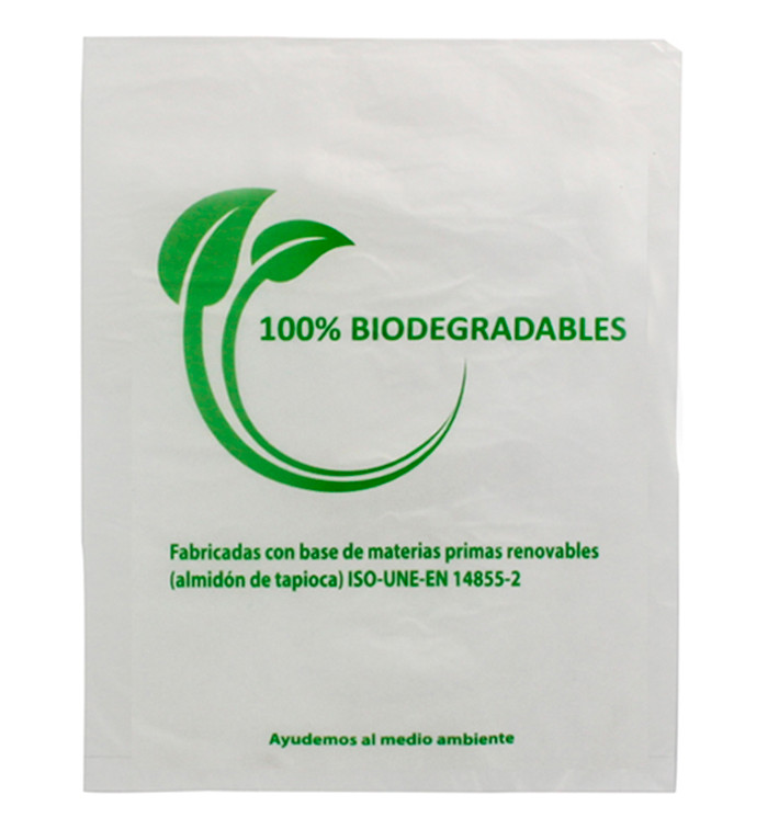 Plastic zak 100% biologisch afbreekbaar 35x48cm (100 stuks)