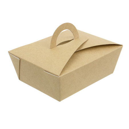 American Box with handles "Doggy Bag" Kraft 12x9x5cm (350 Units)