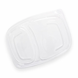 Plastic Deksel transparant Container 2C 1050/1250ml 25,5x18,9x2cm (20 stuks) 