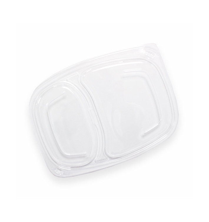 Plastic Deksel transparant Container 2C 1050/1250ml 25,5x18,9x2cm (20 stuks) 