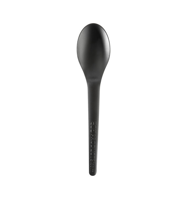 Cornstarch Teaspoon Black CPLA 12cm (100 stuks) 