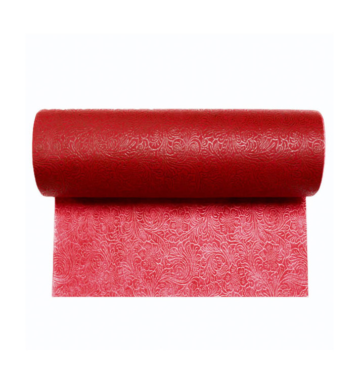 Niet geweven PLUS Tafelkleed rol Rood 1,2x45m P40cm (6 stuks) 