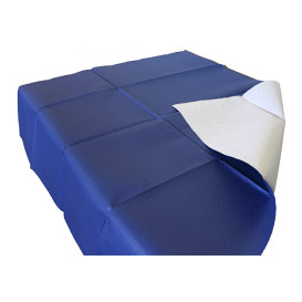 Voorgesneden papieren tafelkleed blauw 40g 1,2x1,2m (300 stuks) 