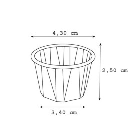 Geplooide Kraft papieren souffle beker 30ml (250 stuks) 