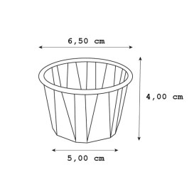 Geplooide papieren souffle beker 120ml (5000 stuks)