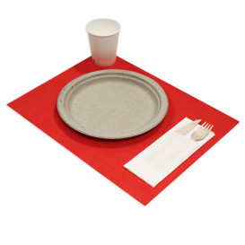 Niet geweven PLUS Placemat Rood 30x40cm (400 stuks) 