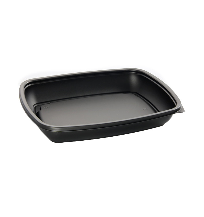 Plastic deli Container PP zwart 600ml 23x16,5cm (75 stuks) 