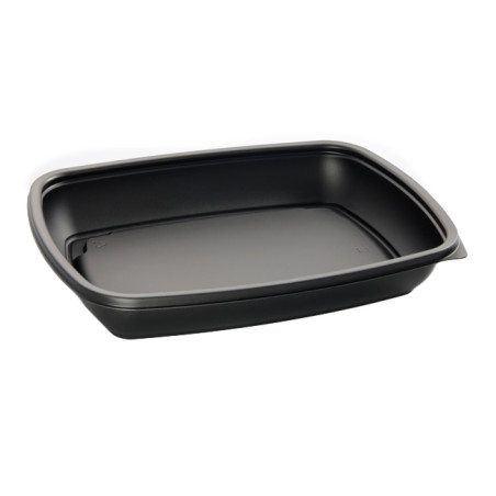 Plastic deli Container PP zwart 600ml 23x16,5cm (75 stuks) 