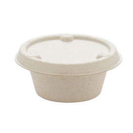 Suikerriet Deksel Container 60ml Naturel Ø6,0cm (2000 stuks)