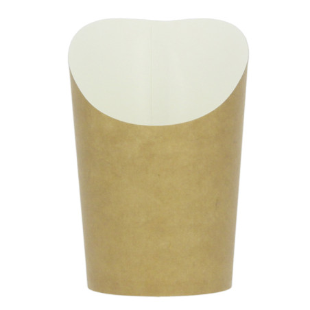 Papieren Kraft voor Frietjes en Wraps Beker Ø8,1x11,5cm (55 stuks)