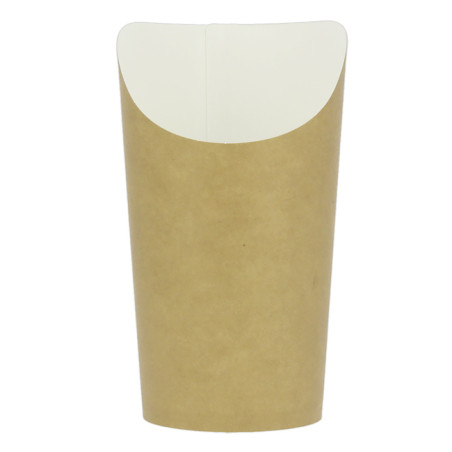 Papieren Kraft voor Frietjes en Wraps Beker Ø8,1x14cm (55 stuks)