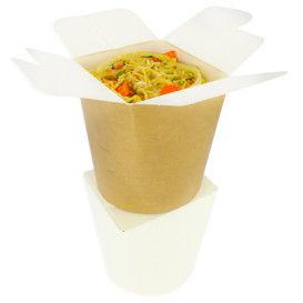 Papieren Take-Out Container 100% ECO Kraft 26Oz/780ml (500 stuks)