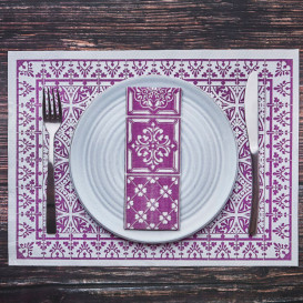 Papieren Placemats 30x40cm "Alhambra" Purper 50g/m² (1000 Stuks)