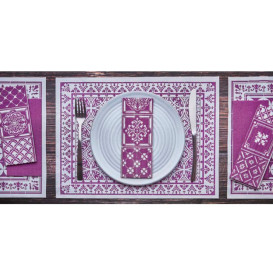 Papieren Servet Dubbel Punt 1/8 33x40cm "Alhambra" Purper (2000 stuks) 