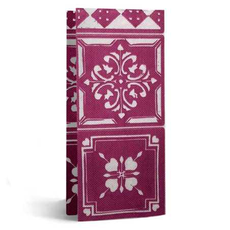 Papieren Servet Dubbel Punt 1/8 33x40cm "Alhambra" Purper (50 stuks) 