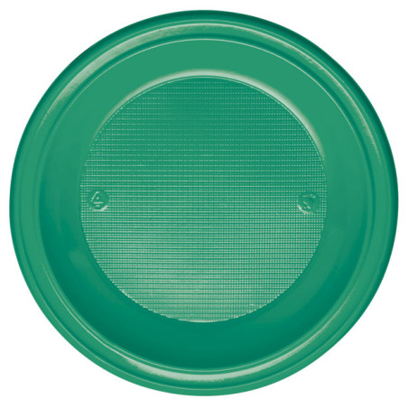 Plastic bord PS Diep groen Ø22 cm (30 stuks) 