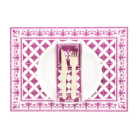 Papieren Placemats 30x40cm "Alhambra" Purper 50g/m² (1000 Stuks)