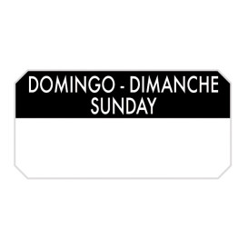 Rechthoekige Zelfklevende Rol "Sunday" 5x2,5cm (1.000 Stuks)