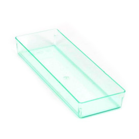 Plastic dienblad PS Rechthoekige vorm Water groen 13,1x4,6 cm (12 stuks) 