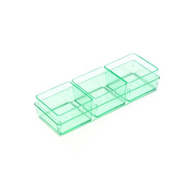 Plastic dienblad PS Rechthoekige vorm Water groen 13,1x4,6 cm (12 stuks) 