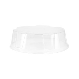 Deksel voor Cakeplak Container APET Transparant Ø16x6cm (10 Stuks)