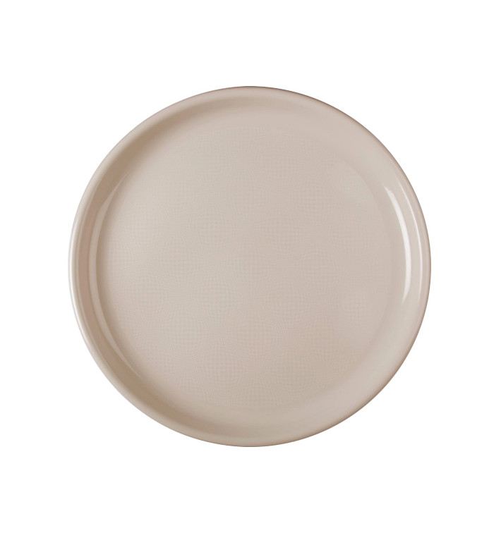 Plastic bord voor Pizza beige "Rond vormig" PP Ø35 cm (12 stuks) 