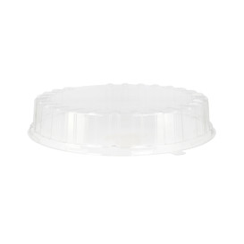 Deksel voor Cakeplak Container APET Transparant Ø31x6cm (10 Stuks)