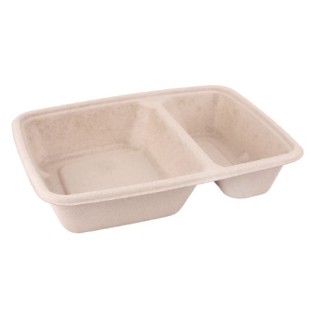 Suikerriet Container Hittebestendig PLA gelamineerd 2C 820ml 23x18x3cm (300 Stuks)