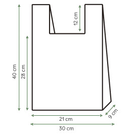 Plastic Hemddraagtassen 100% Biologisch afbreekbaar 30x40cm (2.000 stuks)