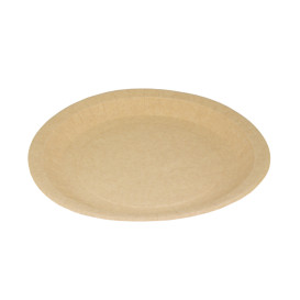 Papieren bord Rond vormig Vetvrij kraft Ø22cm 195g/m² (450 stuks) 