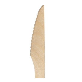 Verpakt Wegwerp Hout Mes 16,5cm (25 Stuks)