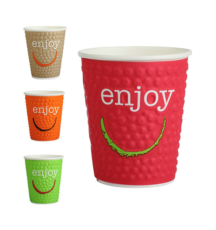 Papieren beker "Enjoen" 16 Oz/495ml Ø9,0cm (28 stuks)