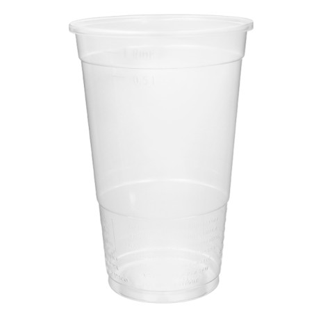 Herbruikbare Plastic Beker PP Transparant 600ml Ø9,4cm (50 stuks)