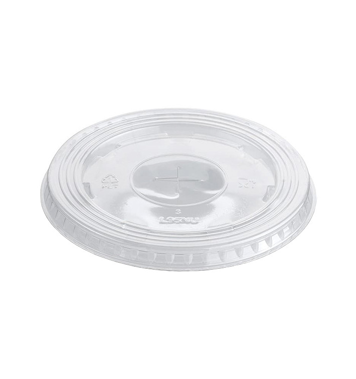 Plastic platte Deksel met kruis PET kristal Ø9,4cm (100 stuks) 