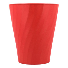 Plastic PP beker "X-Table" rood 320ml (128 stuks)