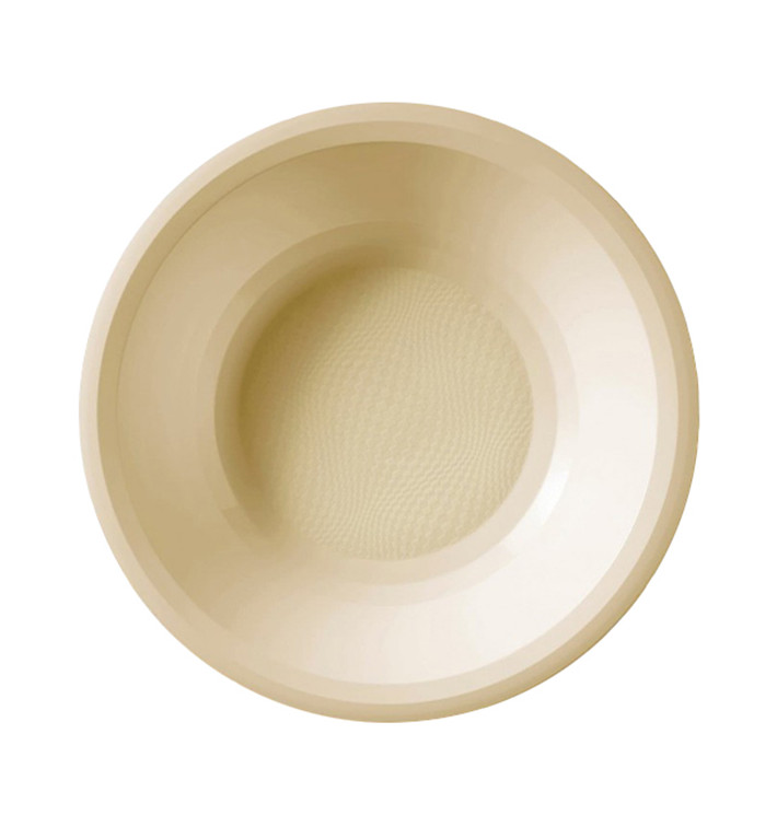 Plastic bord Diep crème "Rond vormig" PP Ø19,5 cm (50 stuks) 