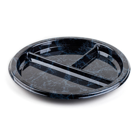 Plastic bord Rond vormig 3C marmer 26cm (250 stuks)