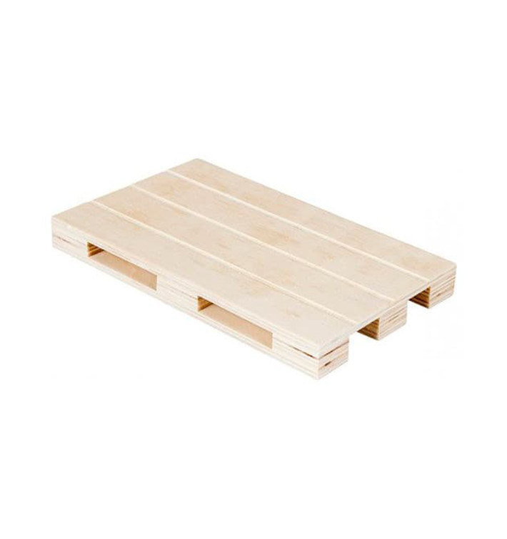 Houten mini Pallet Bediening Platter 30x20x2cm (20 stuks)